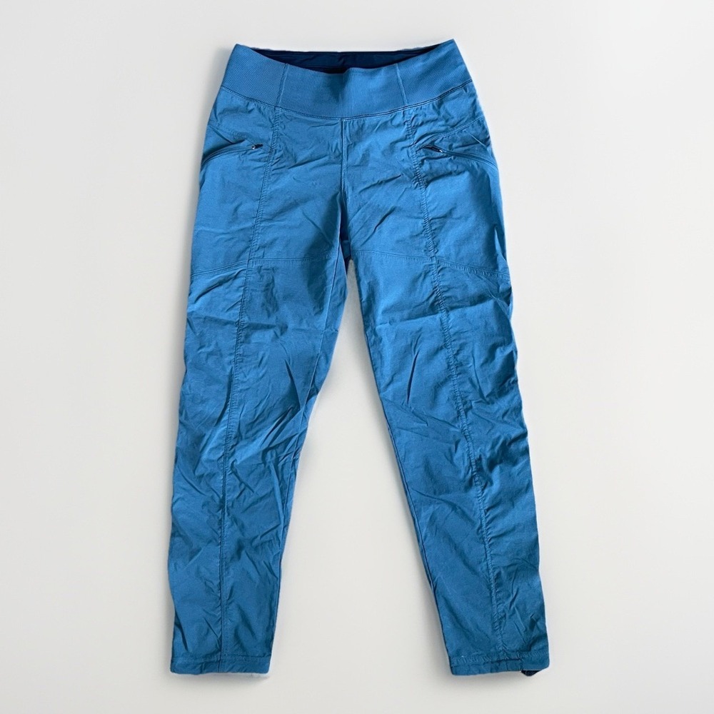 Prana Women's Small Short Gray Nylon Outdoor Hiking Pants Stretch Zip Pockets
